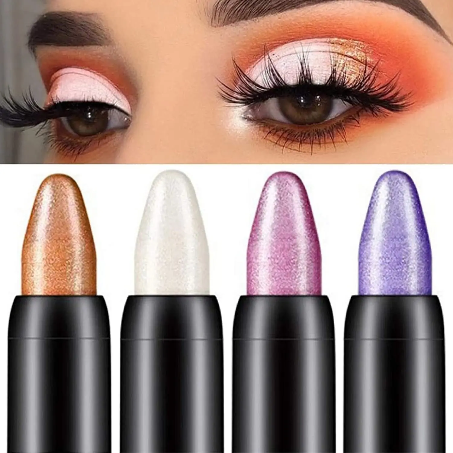 Colorful glitter eye shadows