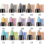 15 Shade Metallic Highlighter Eyeshadow Stick Waterproof Glitter Eyeliner Pen