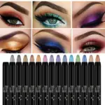 15 Shade Metallic Highlighter Eyeshadow Stick Waterproof Glitter Eyeliner Pen