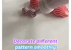 Decorated cake with nozzles