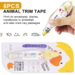 Adorable Animal Press-Style Decoration Pen – DIY Craft Tool (6PCS)